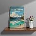 Framed Vintage Travel Poster of Lake Tahoe, California - A Natural Paradise Canvas Art - Ready to Hang Wall Decor for Bedroom, Living Room, Office | Unique Home Gift