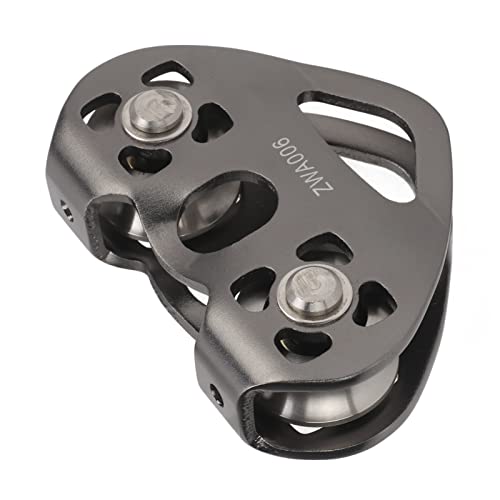 Poulie de Tyrolienne, Poulie à Double Roulement Portable en Aluminium D'aviation pour L'alpinisme
