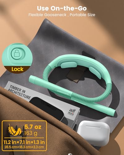Image of Glocusent Neck Light with Timer, 100 Hours Book Light for Bedtime Reading