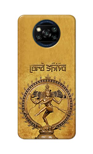 Image of PRINTFIDAA Lord Shiva As Nataraj Printed Designer Hard Case for Poco X3 Back Cover -(e) RPM1004