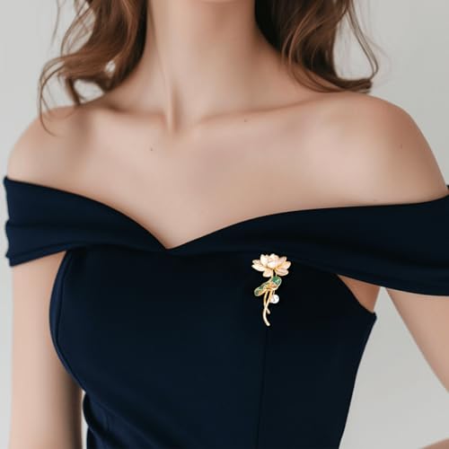 Image of Wynameleri Lapel Pins Brooch Fashion Design with Pearl in Gift Box