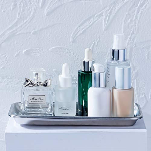 4 Pack Small Surgical Tray, Guctop 201 Stainless Steel Tray With Seamless Trays And Moderate Edge Height For Lab Dental Tattoo Piercing Instruments Organizer #TOP4