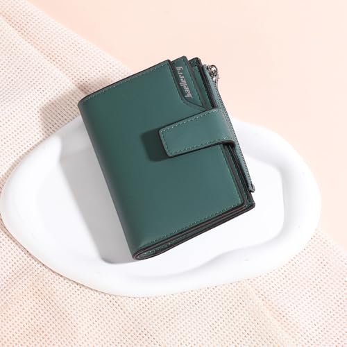 Image of Small Women Wallet Ladies Billfold Card Holder with Zipper Coin Pocket