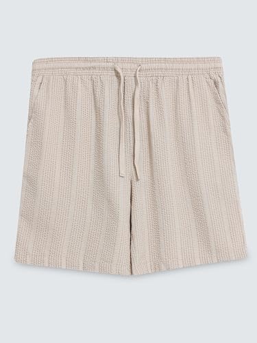 Image of StitchX Men's Airport Look Textured Seersucker Cotton Resort Shorts