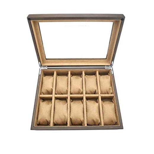 Caixa de relógio - compartimentos de vidro para relógio, caixa de armazenamento de joias, bandeja de pulseira, couro sintético vision