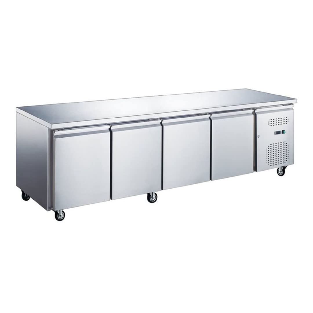 Stalwart DA-BASE41 Professional Low Refrigerated Counter / Chef Base 4 Doors 2230x700x650mm