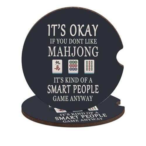 Mahjong Funny Lovers 4PCS Posavasos para Autos