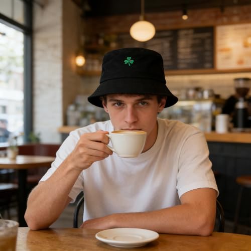 Image of Cotton Bucket Hat for Women Men Summer Travel Sun Beach Bucket Cap, Unisex Outdoor Fisherman Hat