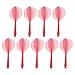 PATIKIL Integrated Dart Shaft & Flights, 9 Pack Durable Plastic Dart Flight Set, Transparent Red