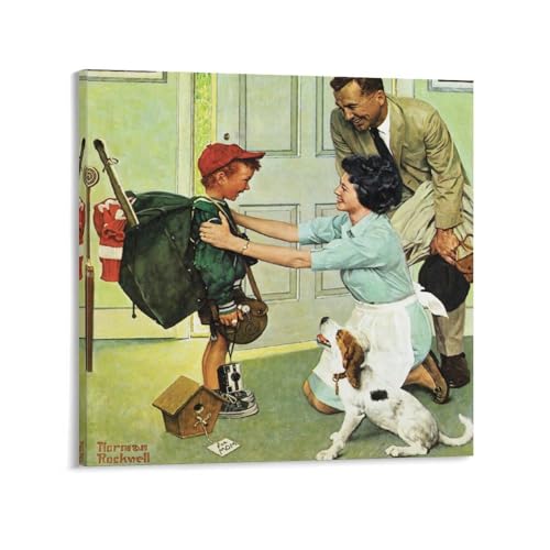 Norman Rockwellm[}EbNEFG|X^[ oX[ xbh[ rO LoX EH[A[g vg ʉ ǂ̊G12x12inch(30x30cm)