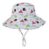 Sykooria Sombrero de Sol Verano Bebés ala Ancha Unisexo Bebé Niña Niño Sombrero de Sol Ajustable Pescador Gorra Protección de Sol UPF 50+ 1-24 Años para Exteriores Piscina Playa