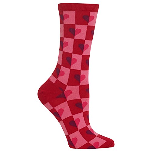 Image of Hot Sox Womens Half Hearts Socks, Red, 1 Pair, Womens Shoe Size 4-10