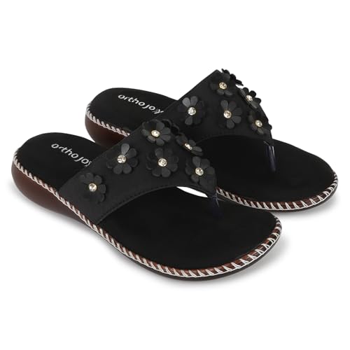 Image of ORTHO JOY doctor Fancy Footwear for women || Orthopedic Women's Fancy Slipper /Sandal For Women