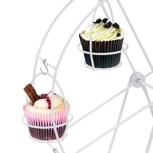 SOUJOY Ferris Wheel Cupcake Stand, Small Cupcake Serving Holder for Carnival and Circus Theme Party, Mini Cupcake Display Rack for Candy Cupcake Cookies Dessert Wedding Party Furnishing by SOUJOY - Image 3