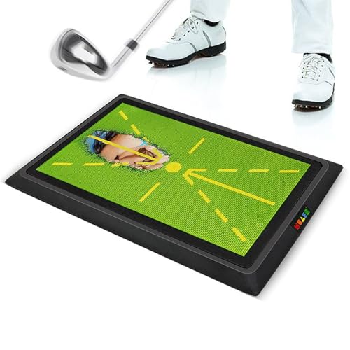 Ayuda de entrenamiento de golf – Ayuda de entrenamiento de swing, tapete de práctica de golf reemplazable | para hombres, mujeres, niños, jóvenes, adolescentes, atletas, ciclistas, golfistas, esposa