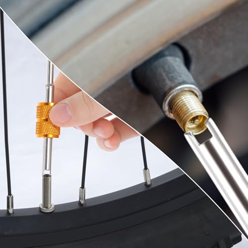 Image of JJUNW 7 pcs Valve Stem Removal Tools, tire Repair Tools Double Heads Valve stem Installation, Valve Adjustment Puller for Repair Installation Car Truck Bicycle Air Conditioner(7 Pcs)