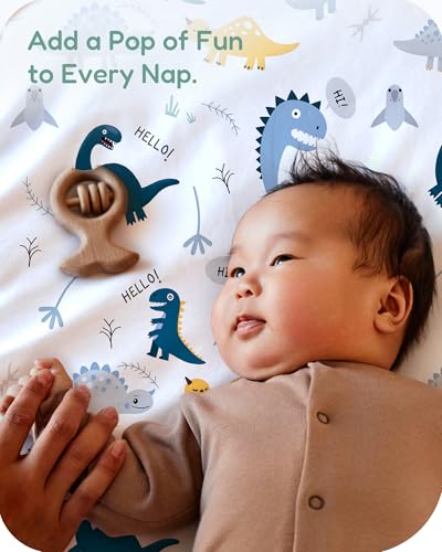 Image of Pack and Play Sheets Fitted 2 Pack, 38x26 Graco Pack n Play Sheets for Playard & Travel Crib Mattress, Ultra Soft Jersey Knit, Breathable Stretchy Deep Pocket, Compatible with Mini Cribs