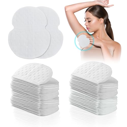 NITAIUN 100 Piezas Almohadillas Sudor Axilas para Hombres Mujeres, Axila Absorción de Sudor Almohadilla Parches Sudor Axilas Desechables Escondidas Absorción Sudor Protege tus Prendas