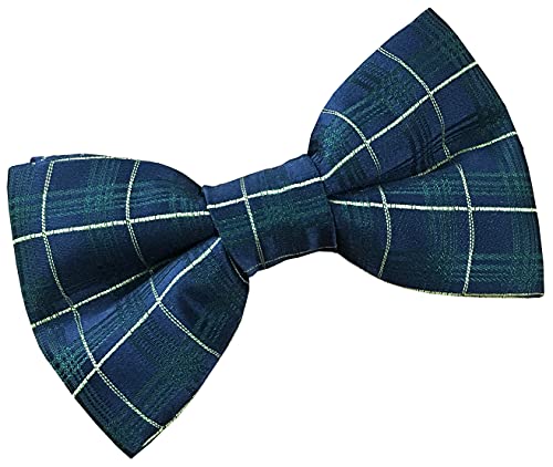Nœud papillon tartan bleu marine idéal pour mariages et soirées