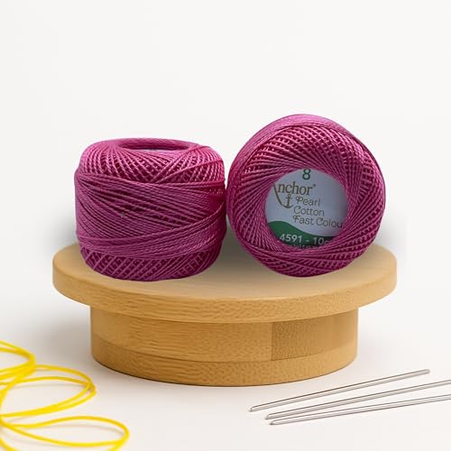 Image of Anchor Knitting Pearl Cotton Fast Colour Thread Yarn - Mercer Pearl Cotton 10gm Yarn (Thickness 1 mm) (Pack of 1 (054)