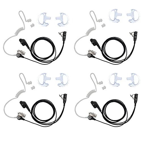 Image of Walkie Talkie Acoustic Tube Earpiece Headset with PTT Mic for Yaesu Vertex Standard VX-261 VX-230 VX-231 VX-298 VX-350 VX-351 VX-180 EVX-531 2 Way Radio 4Pack