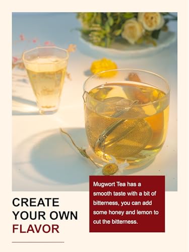 Image of TeeLux Mugwort Tea Loose Leaf, Natural Dried Mugwort Herbal Tea, 3.5oz | Caffeine Free, No Additives