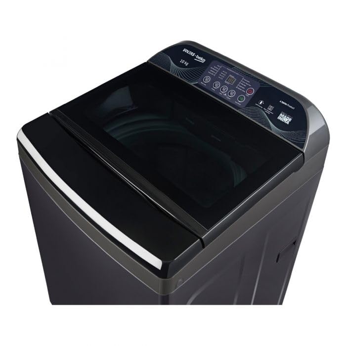 Image of Voltas 10 Kg, 5-Star, Fully Automatic Top Load Washing Machine (WTL1006UEAH / DPB0HD, Dark Grey)