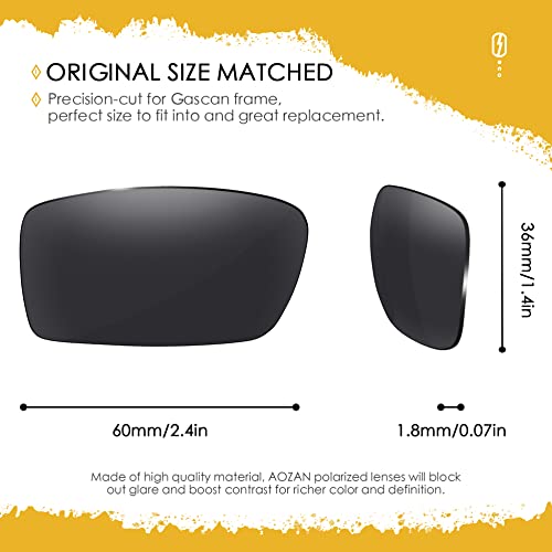 Image of ANSI Z87.1 Polarized Replacement Lenses For Sunglasses - Onyx Black