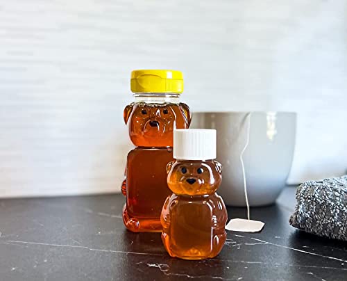 Clearview Containers | 8 Ounce Honey Bears With Flip Top Lid | Perfect For Holidays, Baby Shower Gifts, Beekeeping, Honey Dispensing (Gold 8 Ounce Bear, 6 Pack) #TOP6