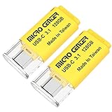 Micro Center SuperSpeed 2 Pack 128GB Type-C USB 3.0/USB 3.1 Gen 1 Mini Flash Drive Memory Stick Thumb Drive(128GB, 2 Pack)