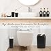 XLHOMO Black Bathroom Accessories Set 17PCS Bathroom Set with 3PCS Soap Dispenser Bathroom Accessory Set Black Trash Can for Bathroom Decor