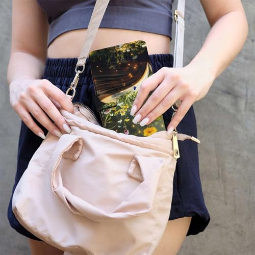 Butterfly Flowers Book Women's Long Wallets Leather Card Holder Purse Zippered Buckle Clutch Handbag 6