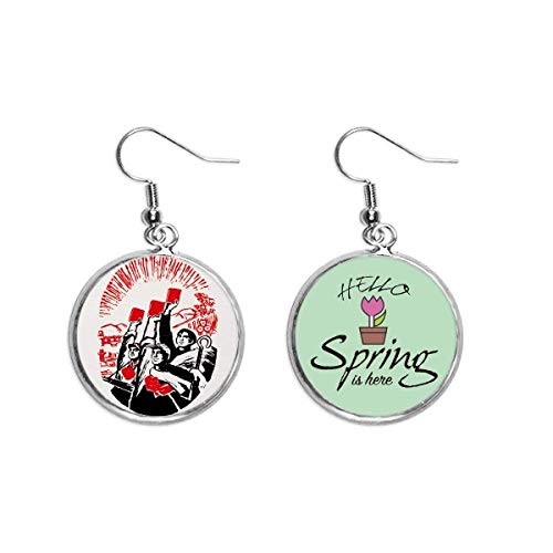 Joyas de primavera Agua China: pendientes colgantes para un look diario único y cultural