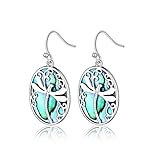 Abalone Drop Dragonfly Earrings Plated with White Gold, Fashionable Natural Shell Dangle Earring for