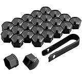 AUTOUTLET 24PCS Radmutternkappen 17mm, Radschrauben Radmuttern Radschraubenkappen sechseckig, Universal Radmutternkappen mit Entfernungswerkzeug
