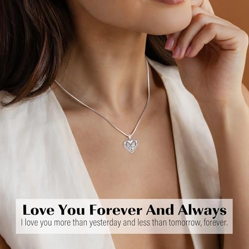 Gifts for Mom Daughter Heart Necklace I Love You Gifts for Wife Girlfriend Gold Infinity Necklace Birthday Gift Ideas Anniversary Valentines Mothers Day Christmas Gift Jewelry4