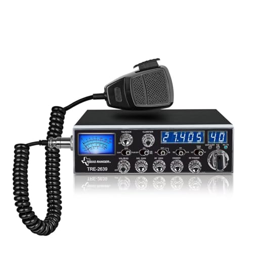 Texas Ranger TRE-2639 40 Channel AM CB Radio for Truckers – Metal-Reinforced Front Panel, Large Multi-Function Meter, GNF Noise Filter, Variable Power, Talkback & SWR Protection, Quick CH19