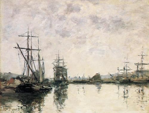 Pintura por números regalos de arte Eugene Boudin Basin para adultos