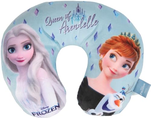 Tataway Poduszka podróżna Frozen Ice - miękkie i wygodne podparcie szyi z designem Disney Frozen, idealne dla dzieci w samochodzie lub samolocie