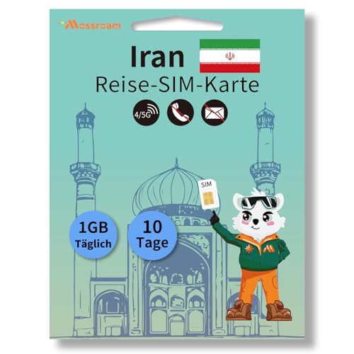 Reise-SIM für den Iran, 1 GB Daten, 10 Tage Gültigkeit – Sofortige Aktivierung, Keine Roaming-Gebühren – Bleiben Sie in ganz Persien in Verbindung