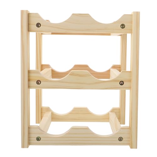 Étagère vin verticale antidérapante en bois à structure stable - 2