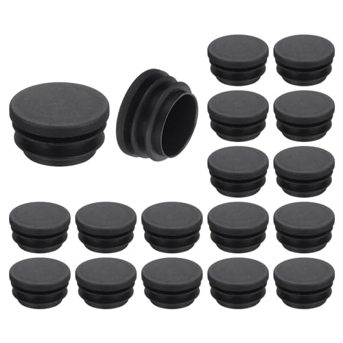 uxcell Round Plastic Plug,35mm(1.38") OD Furniture Leg Pipe Insert 18Pcs