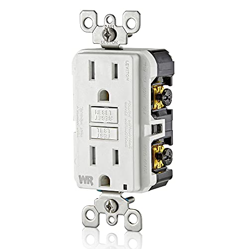 Leviton Gfwt1-W Self-Test Smartlockpro Slim Gfci Weather-Resistant And Tamper-Resistant Receptacle With Led Indicator, 15-Amp, White #TOP1
