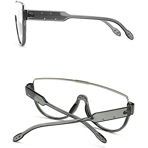Image of Oversized Sunglasses Women Men Luxury Big Frame Mask Glasses Goggle Flat Top Clear Eye Protection Glasses Shade UV400