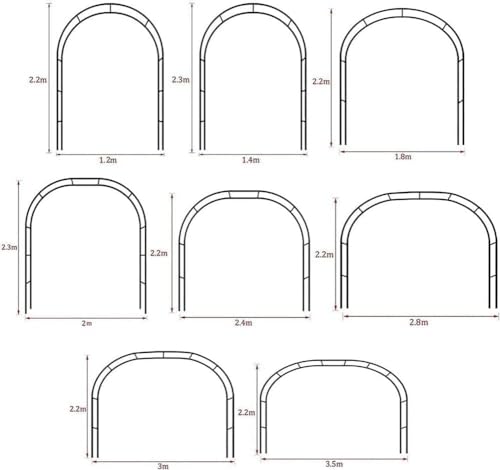 Arco para rosas con estructura robusta e inmune al óxido exterior 7