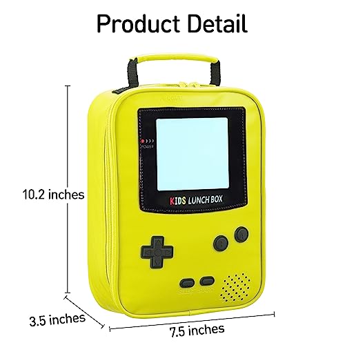 Tongtai Kids Lunch Box Boy Insulated Lunch Bag Game Leather Thermal Lunch Bag For School Insulated Cooler Bag Game Lunch Boxes For Boys Girls Kids Toddlers Teen #TOP2