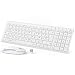Produktbild 2.4G Maus Set kabellos, iclever Aluminium Wireless Slim Tastatur QWERTZ Layout (Deutsch), für Computer/Desktop/PC/Laptop/Oberfläsche/Smart TV und Windows 10/8/7/Vista/XP (2.4GHz, USB)