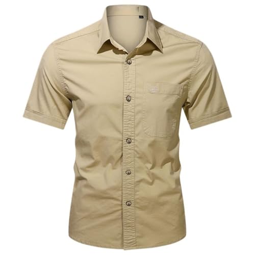 Camisa de algodón para oficina y talleres con diseño de manga larga
