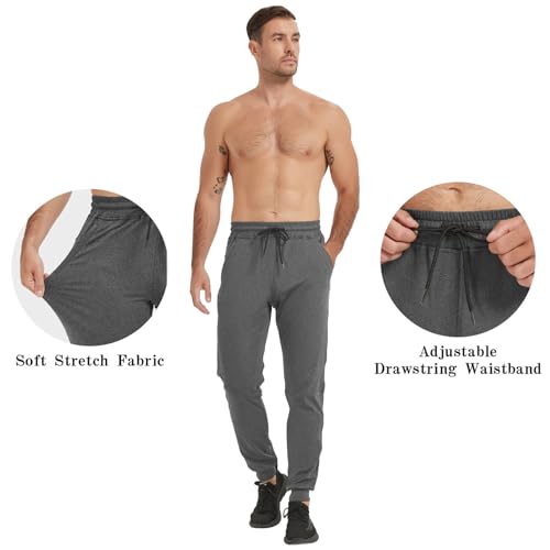 Image of Tall Mens Sweatpants Extra Long Athletic Jogger Pants Zipper Pockets