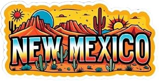 New Mexico Sticker American States Vinyl Decal for Wall, Laptop, Truck, car Bumper Sticker 5 inches …